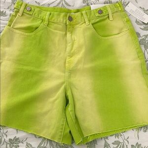 Urban Outfitters Green Jean Shorts High-Waisted